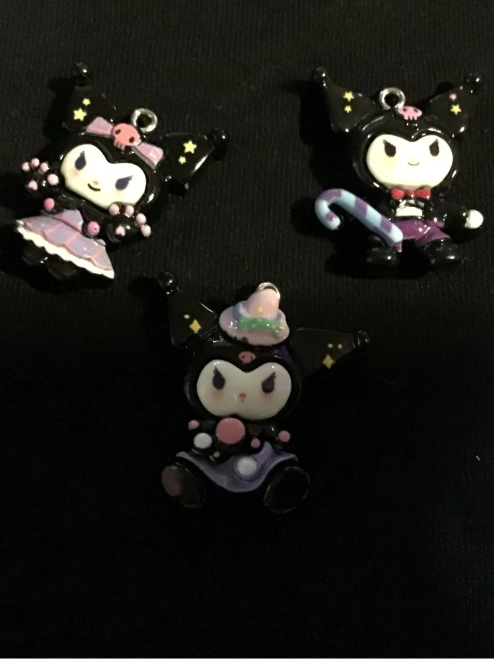 Sanrio Kuromi Multi-Color mini magnet Set - Black, Purple, Pink